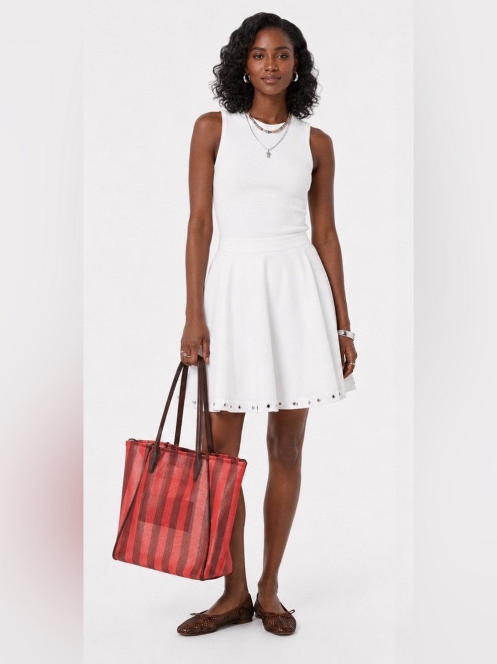J.Crew Circle skirt with mirror embellishments
